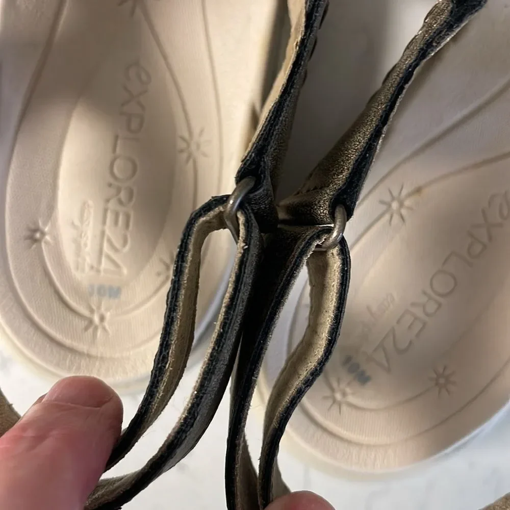 Easy Spirit Explore24 Seestina3 Women's Bronze Sandals Size 10